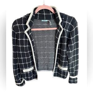 Urban Outfitters Kimchi Blue Jacket Grey White Checkered Knit Jacket Size Small